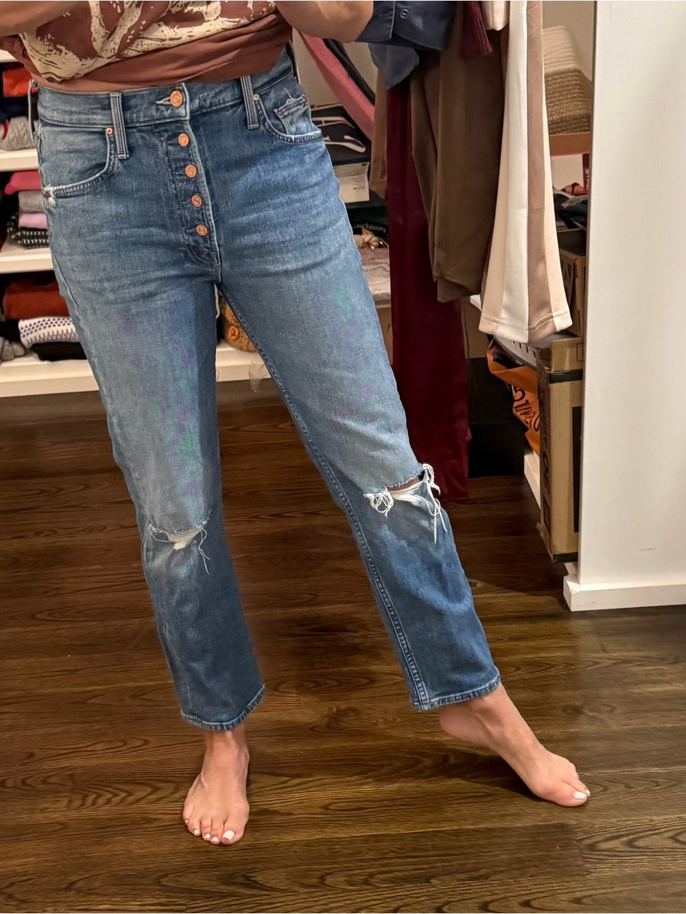 MOTHER The Pixie Tomcat Cropped Jeans - FITS MORE LIKE A 26